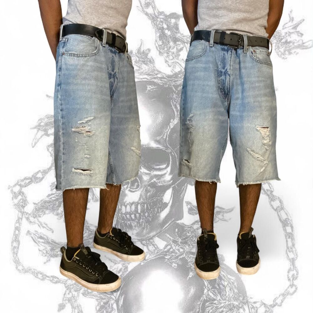 Levi's 469 blue denim shorts